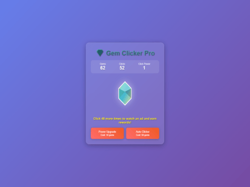 لعبة Gem Clicker Pro